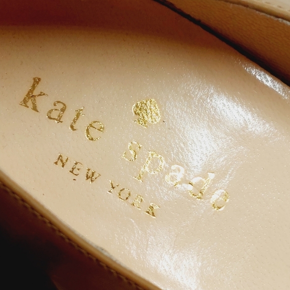 Kate Spade New York Light Brown Leather Round Toe Slip On Pumps W690 - Picture 14 of 16